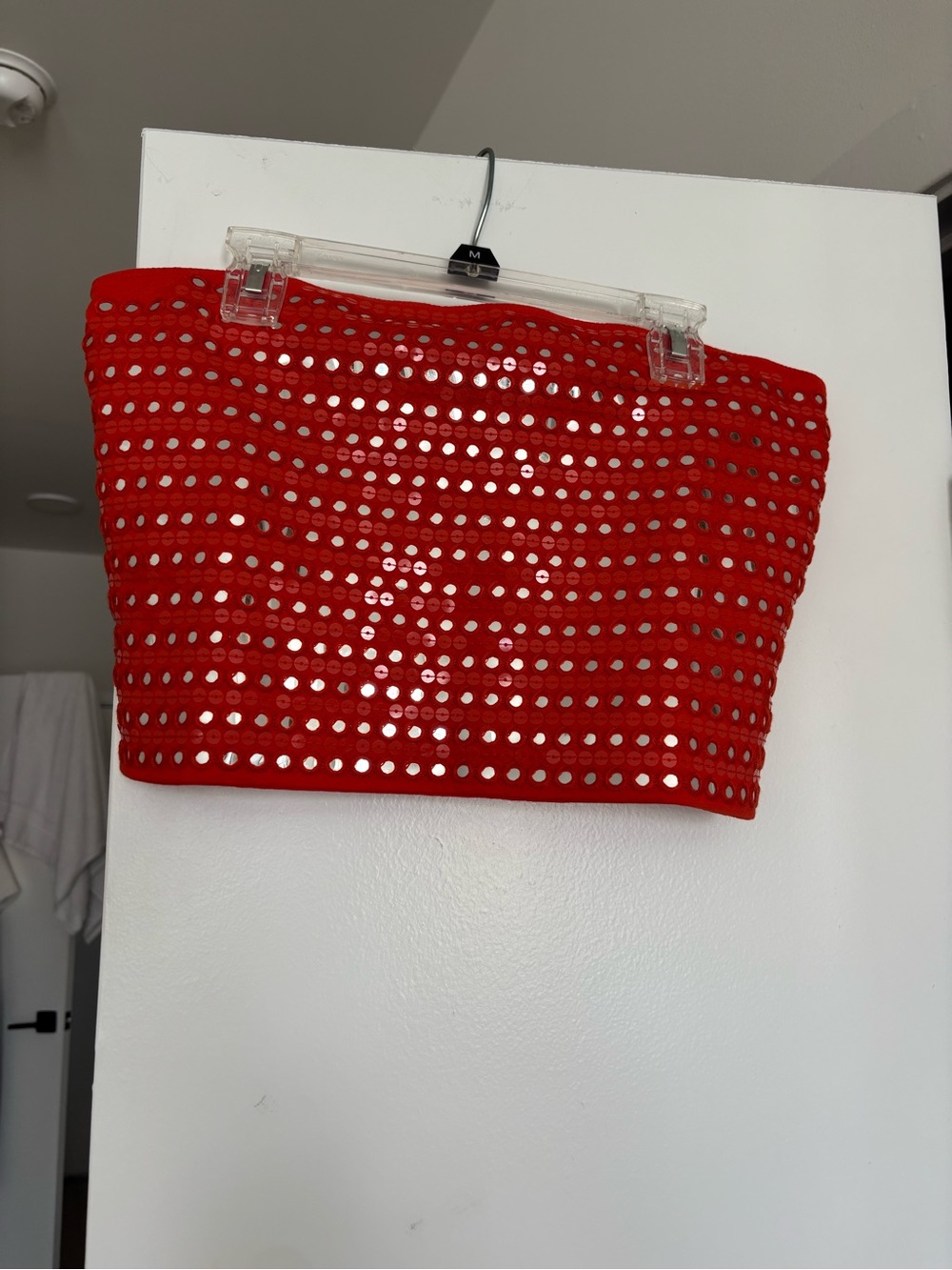 J. Crew Red Sequin Tube Top